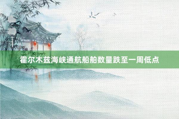 霍尔木兹海峡通航船舶数量跌至一周低点