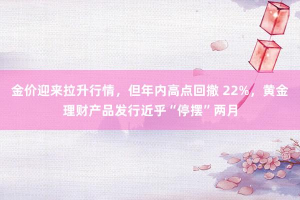 金价迎来拉升行情，但年内高点回撤 22%，黄金理财产品发行近乎“停摆”两月