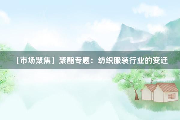 【市场聚焦】聚酯专题:纺织服装行业的变迁