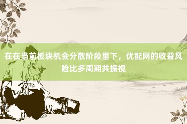 在在当前板块机会分散阶段里下，优配网的收益风险比多周期共振视